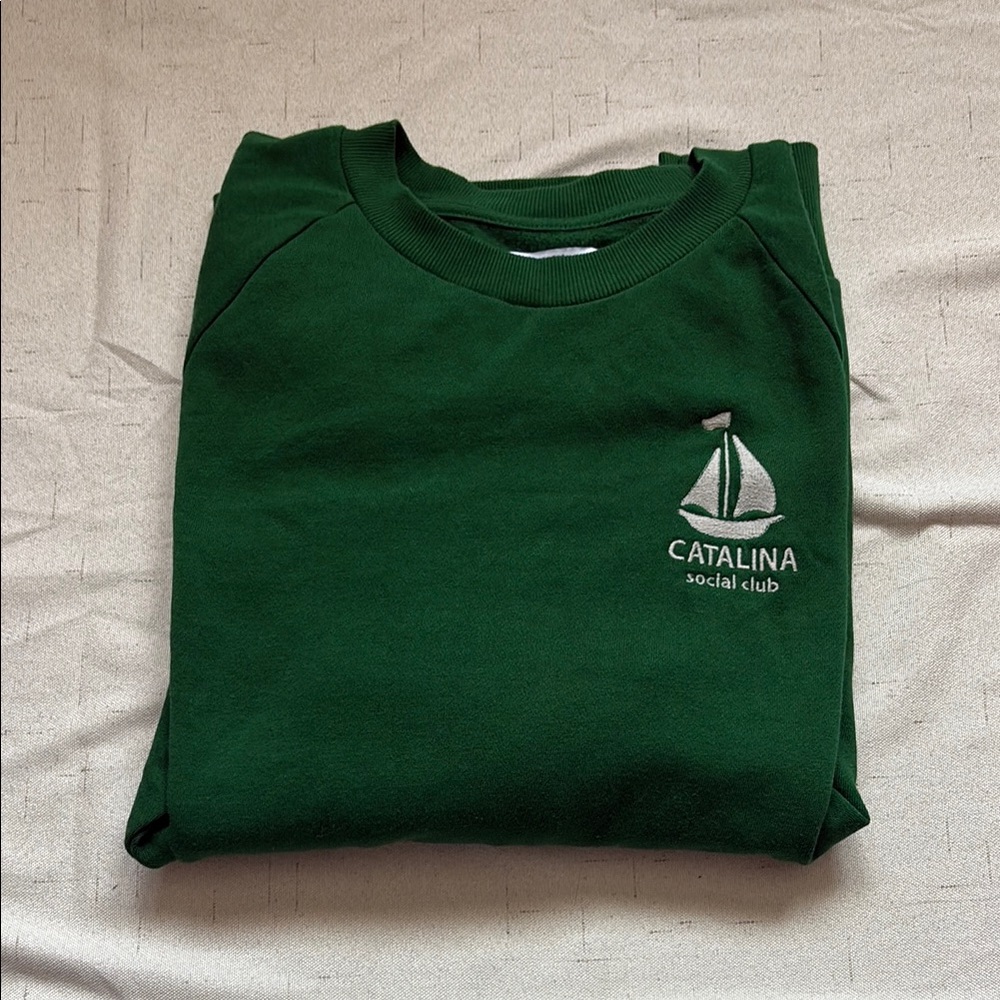 Catalina Green Sailboat Sweatshirt